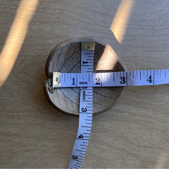 Handmade Ceramic Pressed Leaf Bowl Dish By Annette Trujillo - Picture 15 of 15